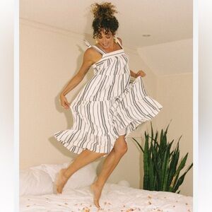 JACKSON ROWE Breeze Dress Tiered Stripe Size Medium